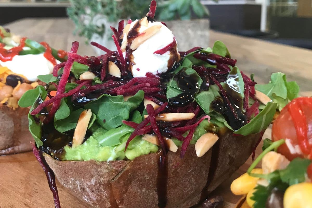 Beet and Arugula Roasted Yam