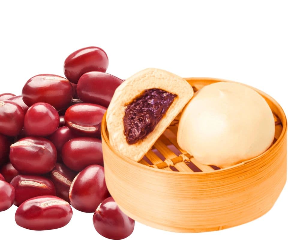 51.Red Bean Paste Buns (1pcs)/ / Bun pâte de haricots rouges/