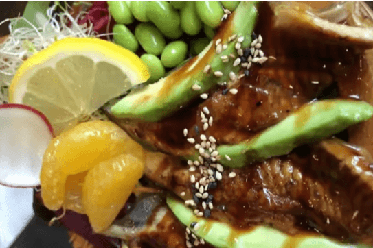 Black Unagi Wooden Bowl