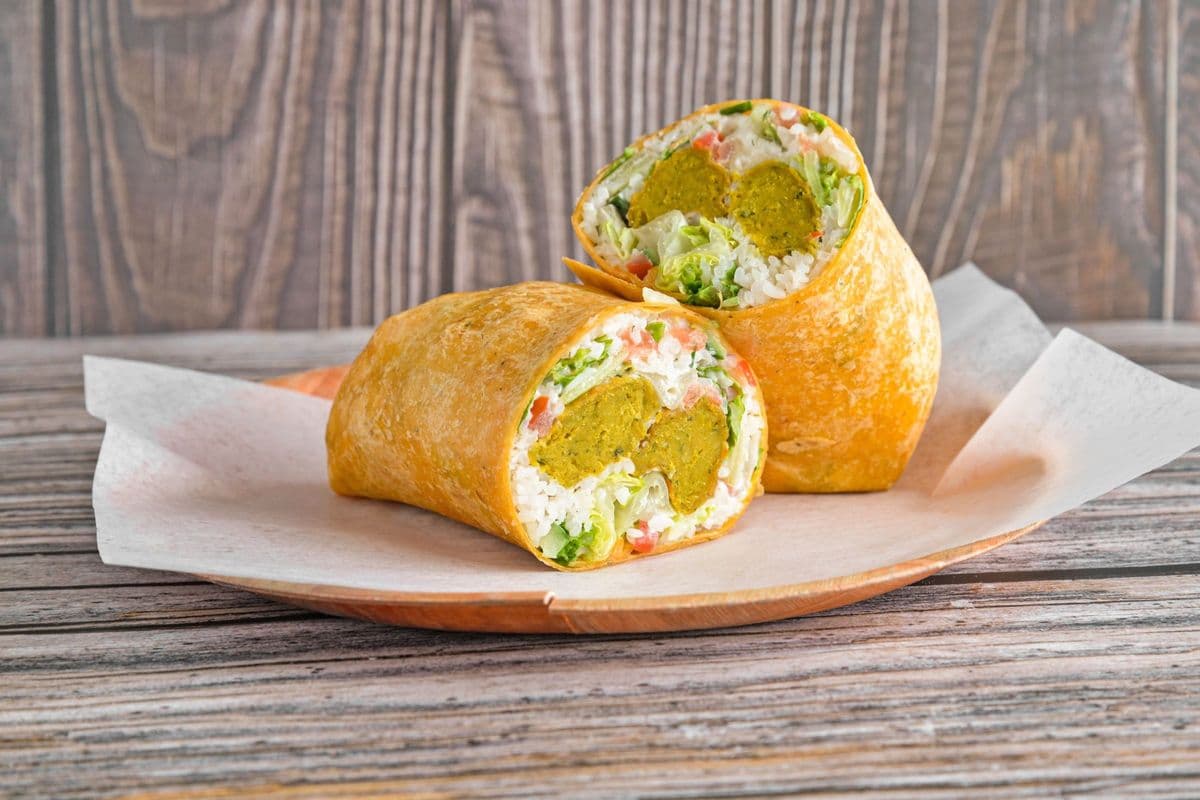 Falafel and Hummus Wrap