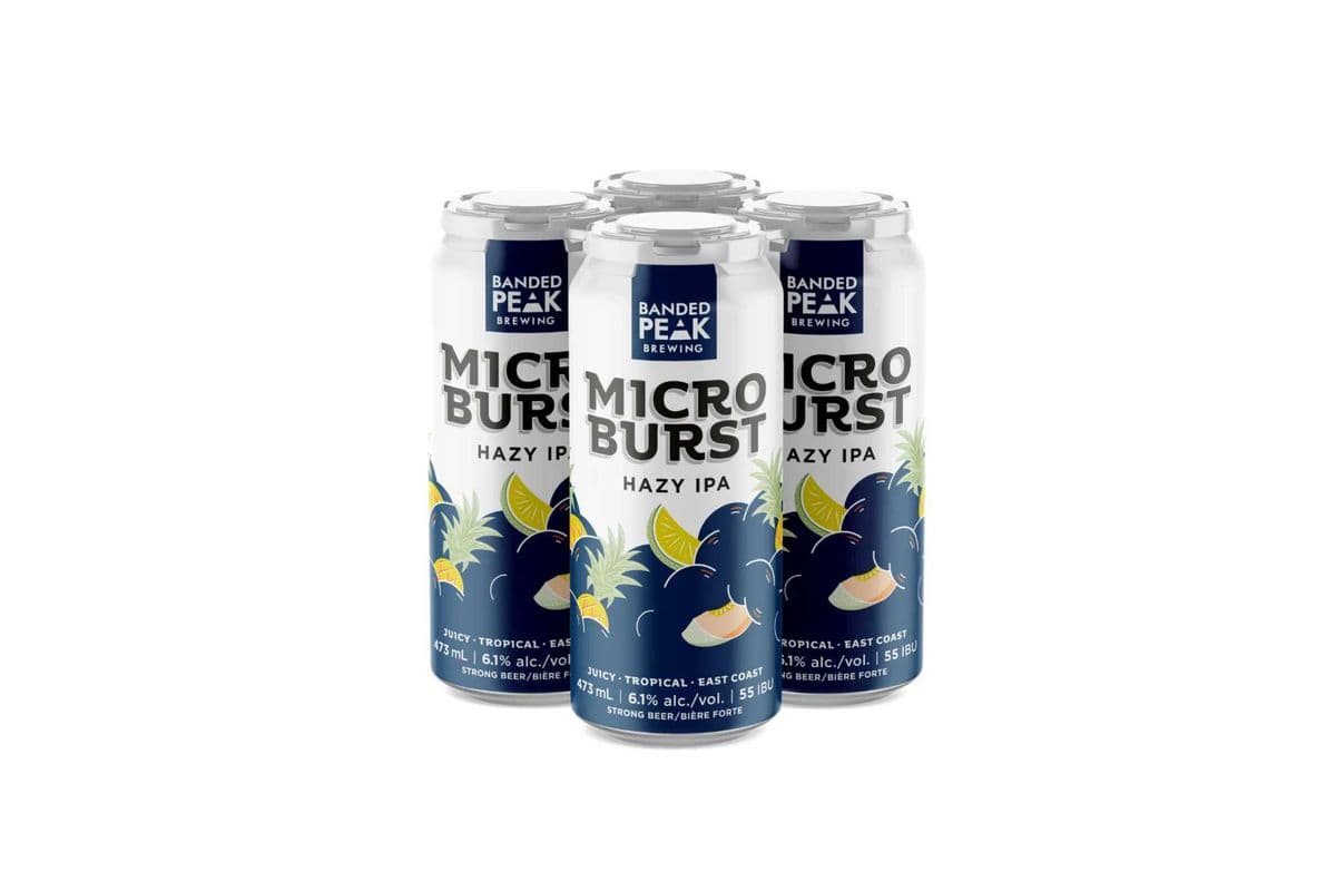 Banded Peak Brewing Microburst HAZY IPA (4 Cans) (4 x 473ML)