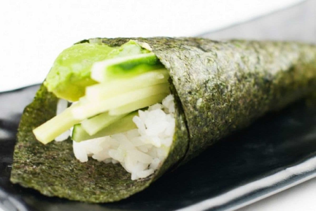 Avocado and Cucumber Hand Roll