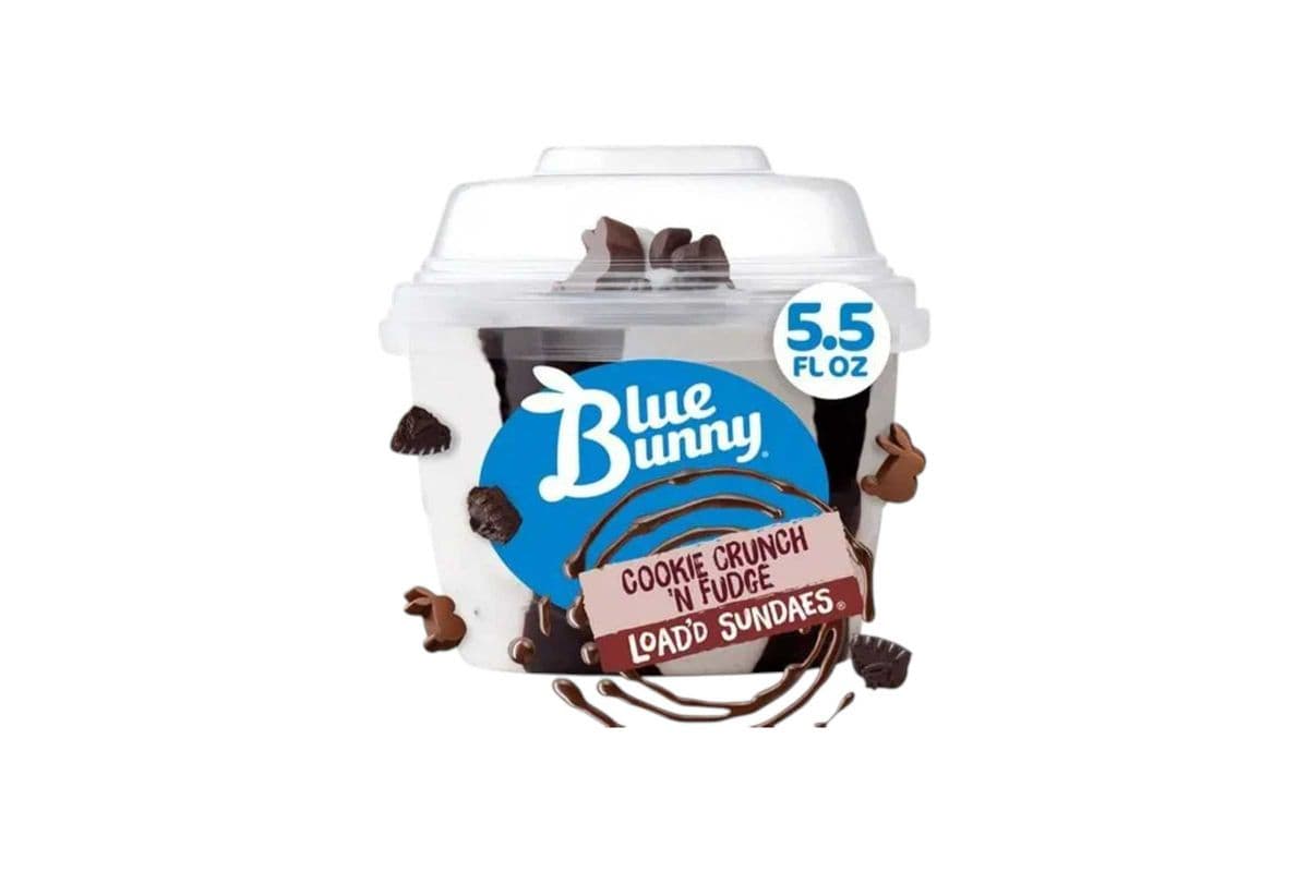 Blue Bunny Cookie Crunch & Fudge Sundae (162.6ml) (350 Cal)