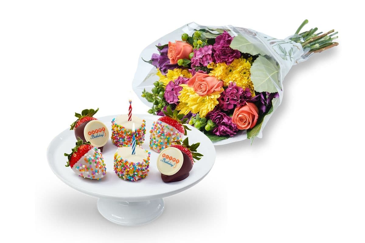 Birthday Flowers & Berries Box