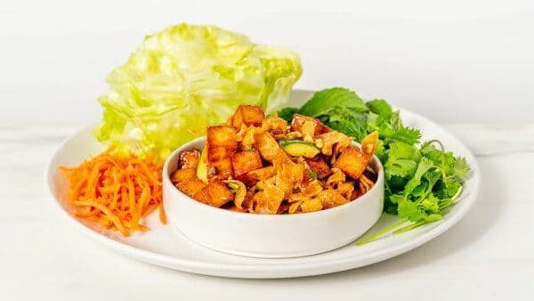 Vegan Tofu Cashew Lettuce Wraps