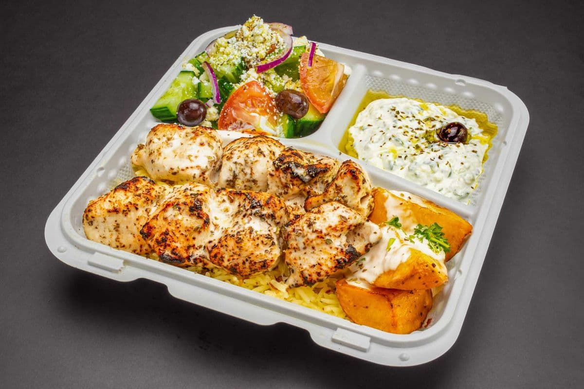 Charbroiled Chicken Skewer Platter