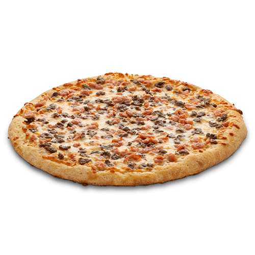 PIZZA PETITE HAMBOURGEOISE AU FROMAGE ET BACON