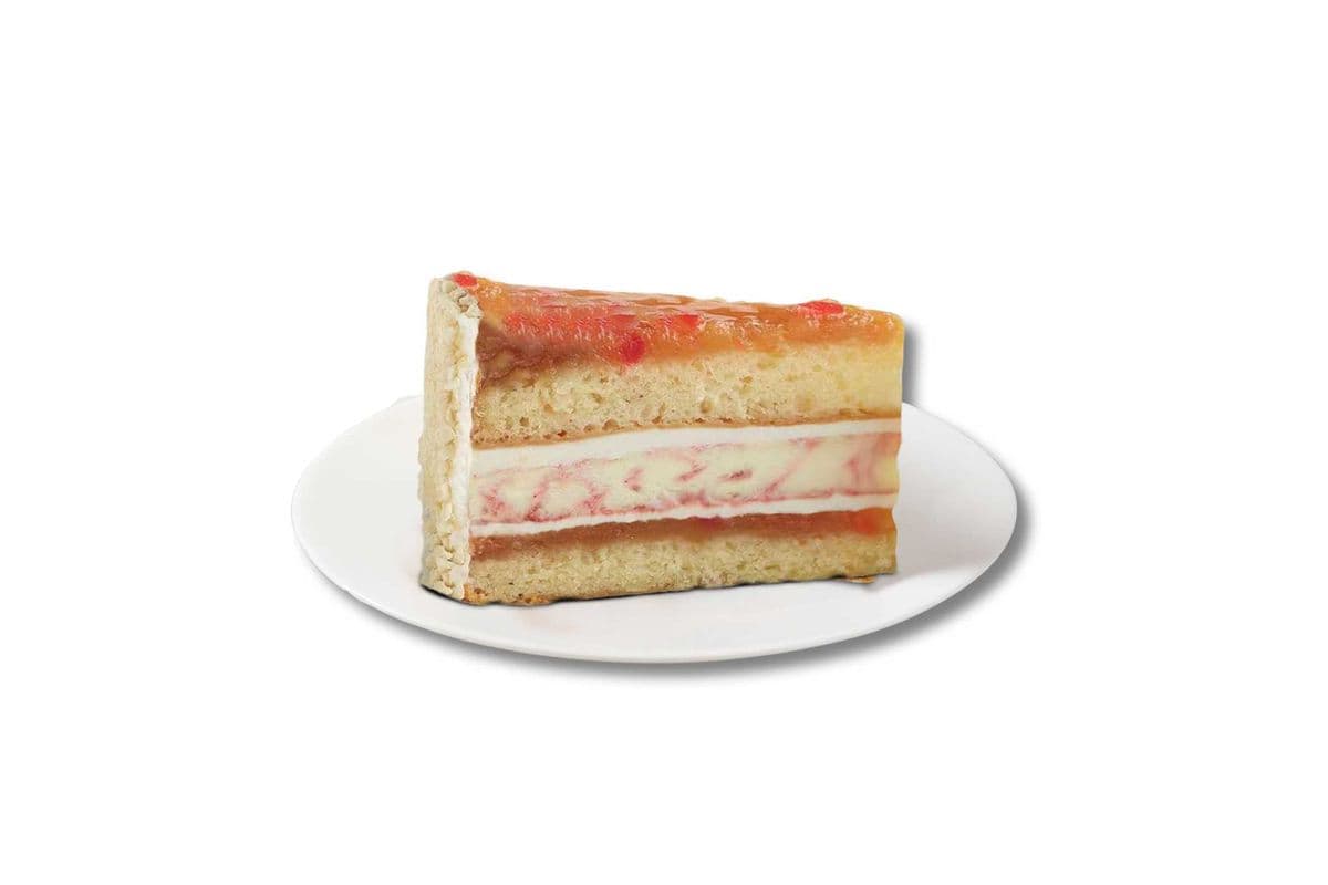 Pineapple Upside-down cheesecake slice