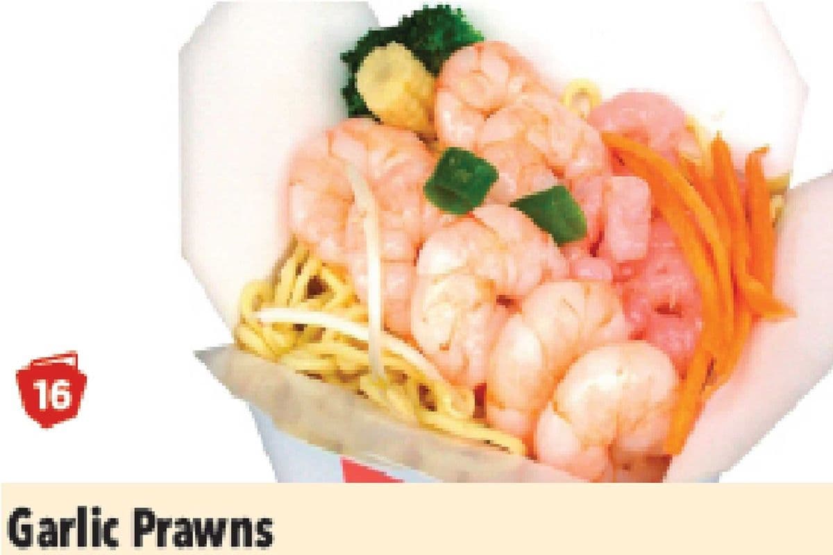 16. Garlic Prawns Noodles