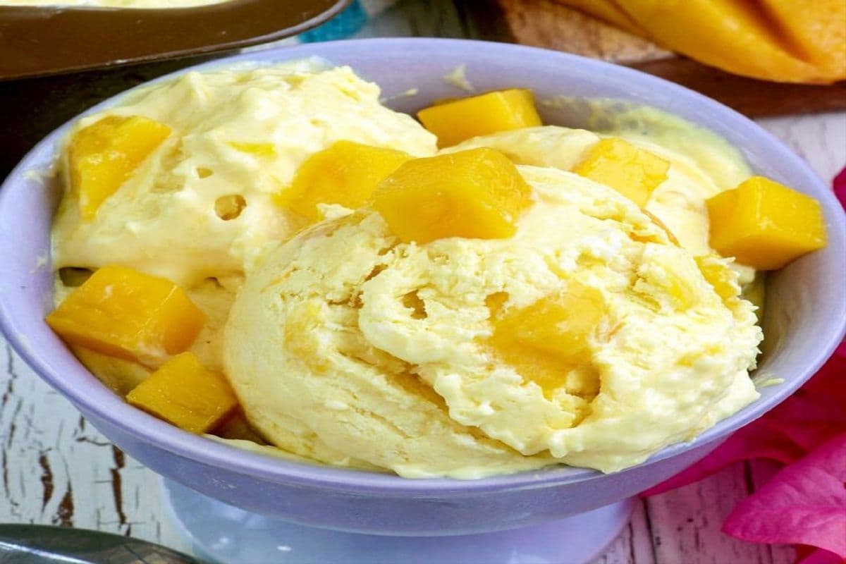Mango Ice Cream Slush