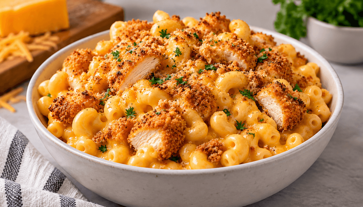 Crispy Chicken Mac & Cheese