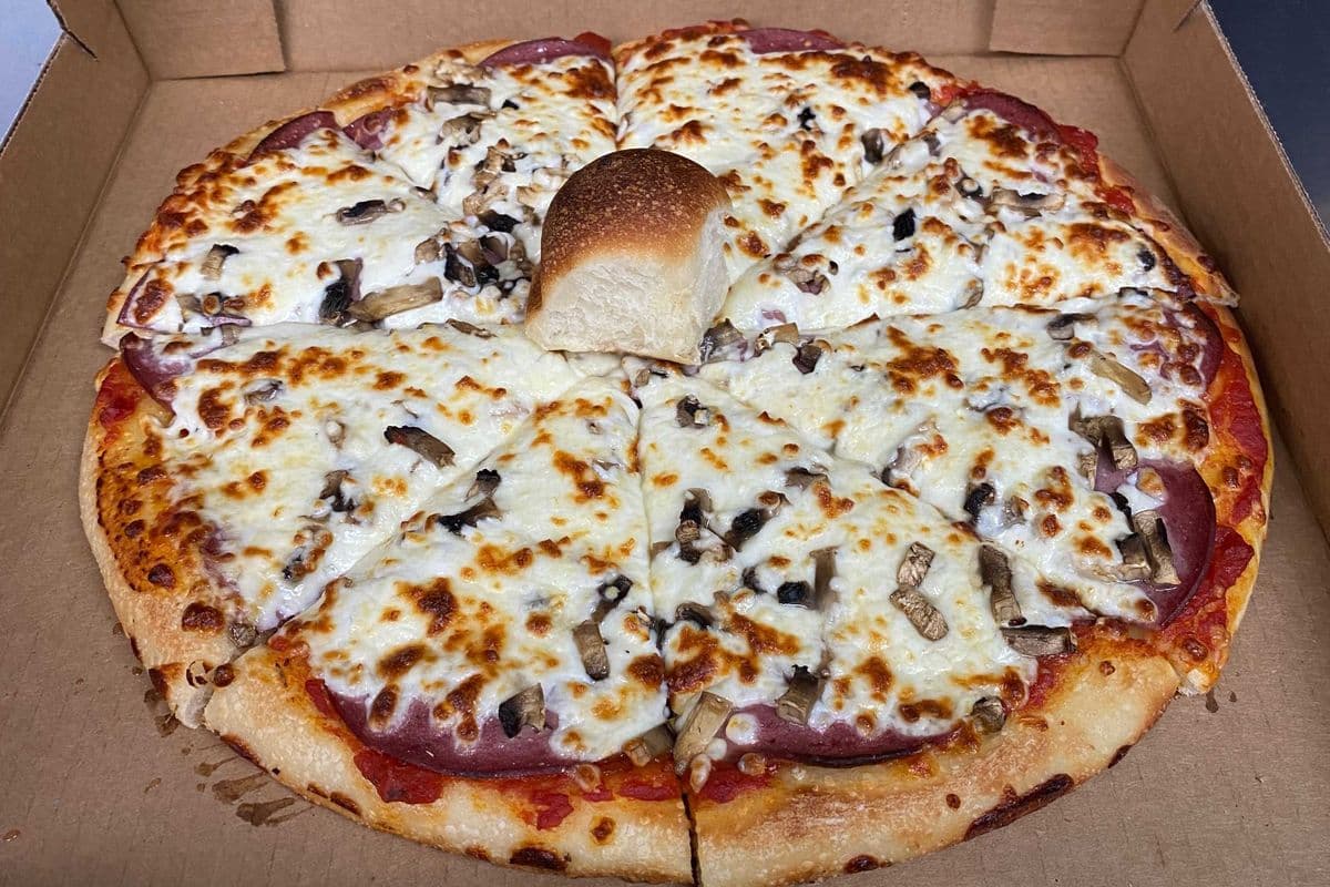 10. 10" Salami and Mushroom Pizza