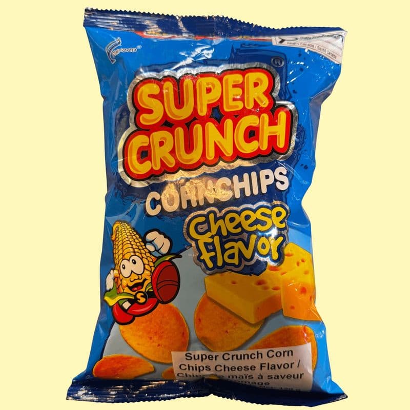 Cheese Flavor Corn Chips, Super Crunch, 55g