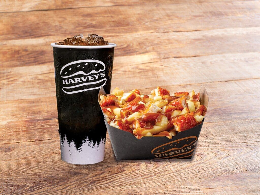 Regular Buffalo Chicken Poutine with 20 oz Soft Drink