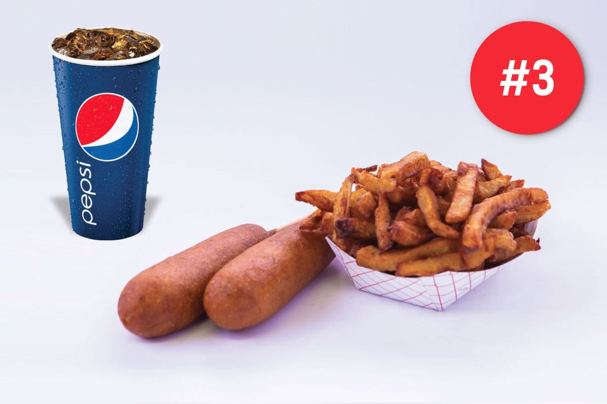 TRIO #3 2 POGO + FRITES + LIQUEUR