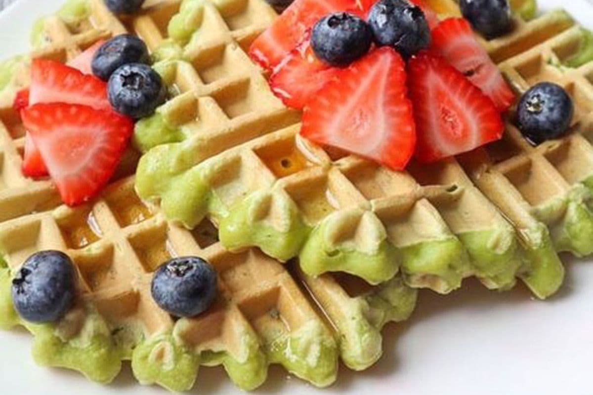 Waffles Avocado Banana Brulee