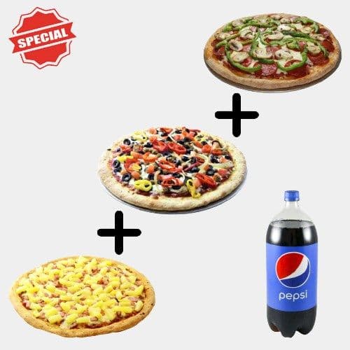3 Pizzas Special / Spécial 3 Pizzas