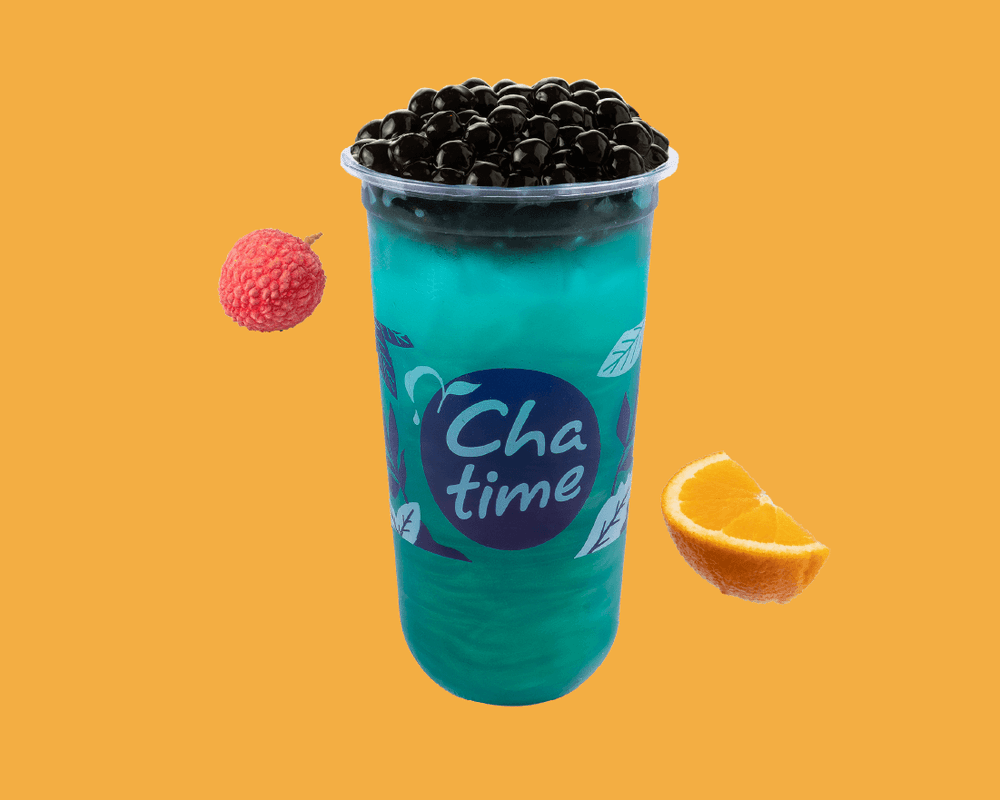 Blue Curacao Lychee Shimmer Boba