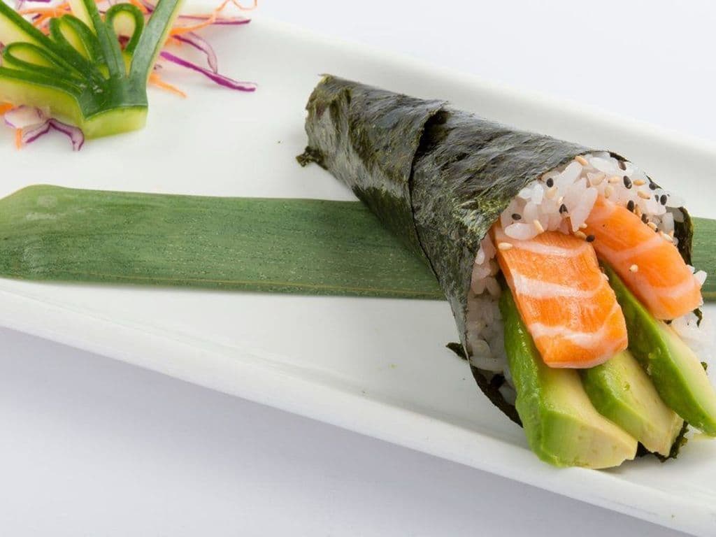 H13. Avocado Salmon Hand Roll (1 Pc)