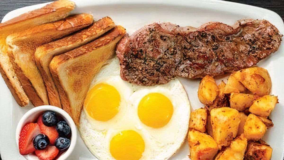 New York Striploin and Eggs