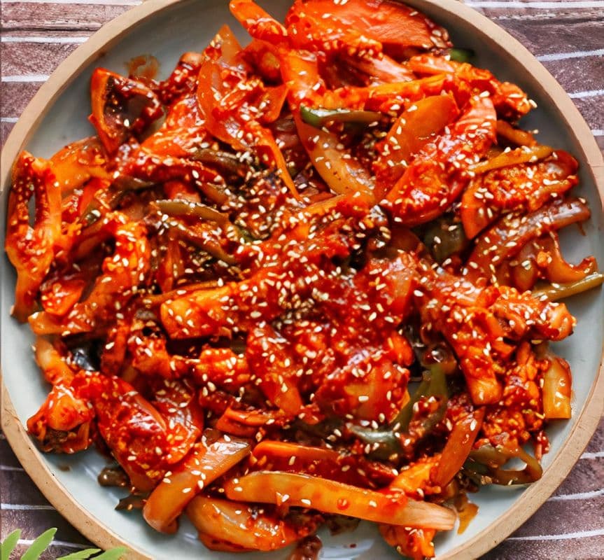 Spicy Stir fried Squid
