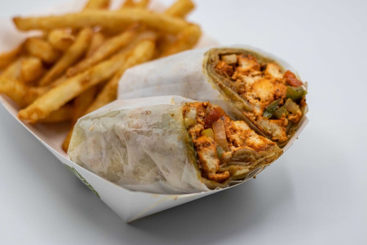 Paneer Kathi (with fries)