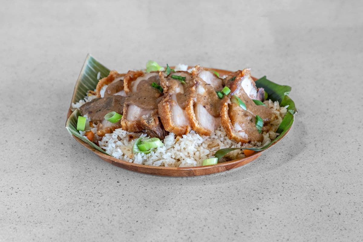 Fried Rice with Lechon Kawali (Fried Pork Belly)
