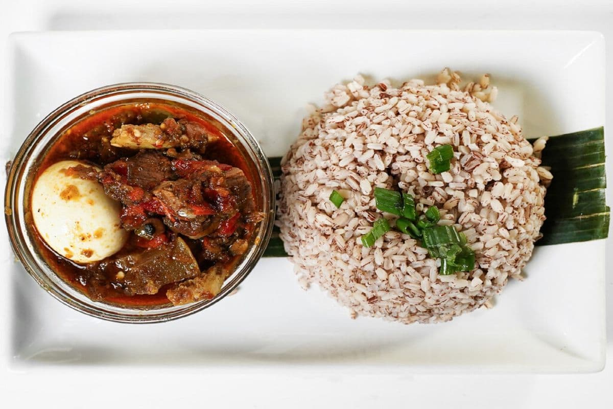 Ofada Rice and Ayamase Stew