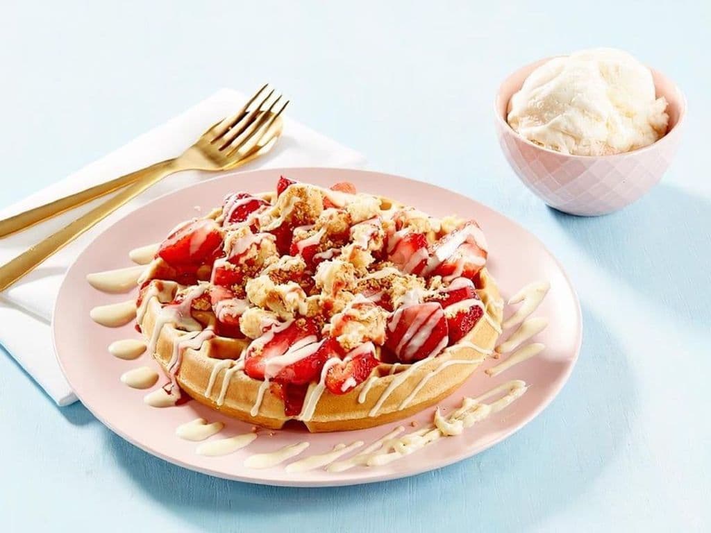 Strawberry Cheesecake Delight Waffle