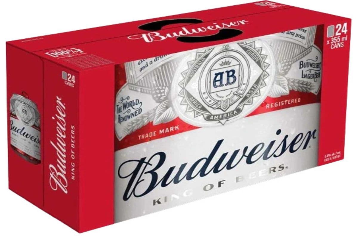 Budweiser Lager Beer 24 CANS (24 x 355ml)
