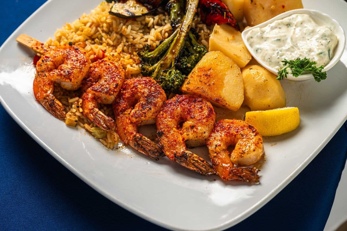 Dinner Shrimp Souvlaki