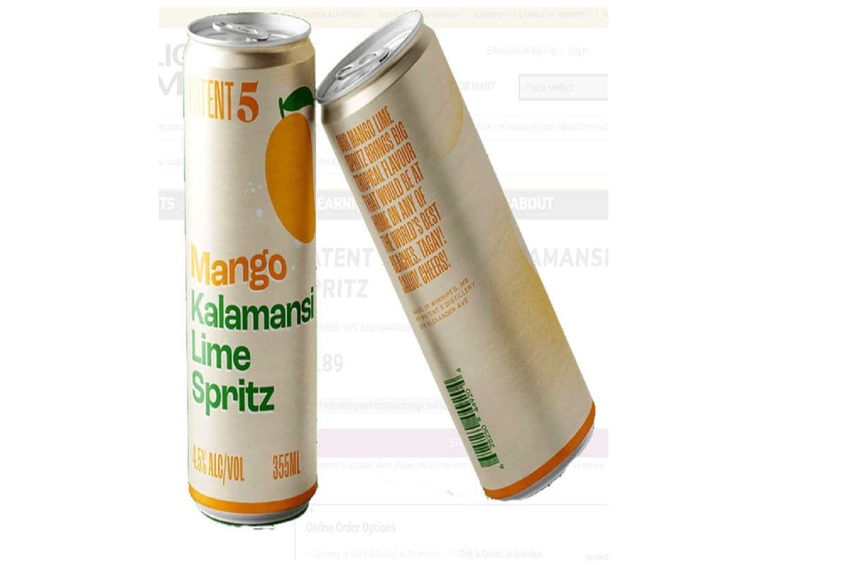 Patent 5 Mango Kalamansi Lime Spritz (1 x 355 ml can)