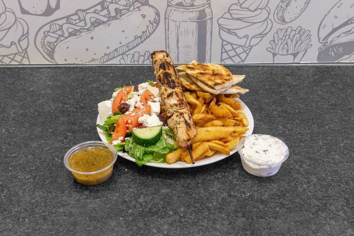 Chicken Souvlaki Dinner