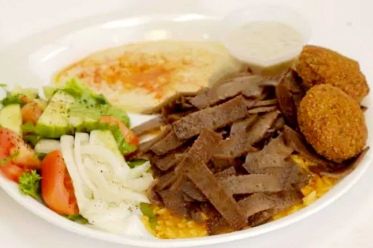 Mixed Beef and Falafel Plate