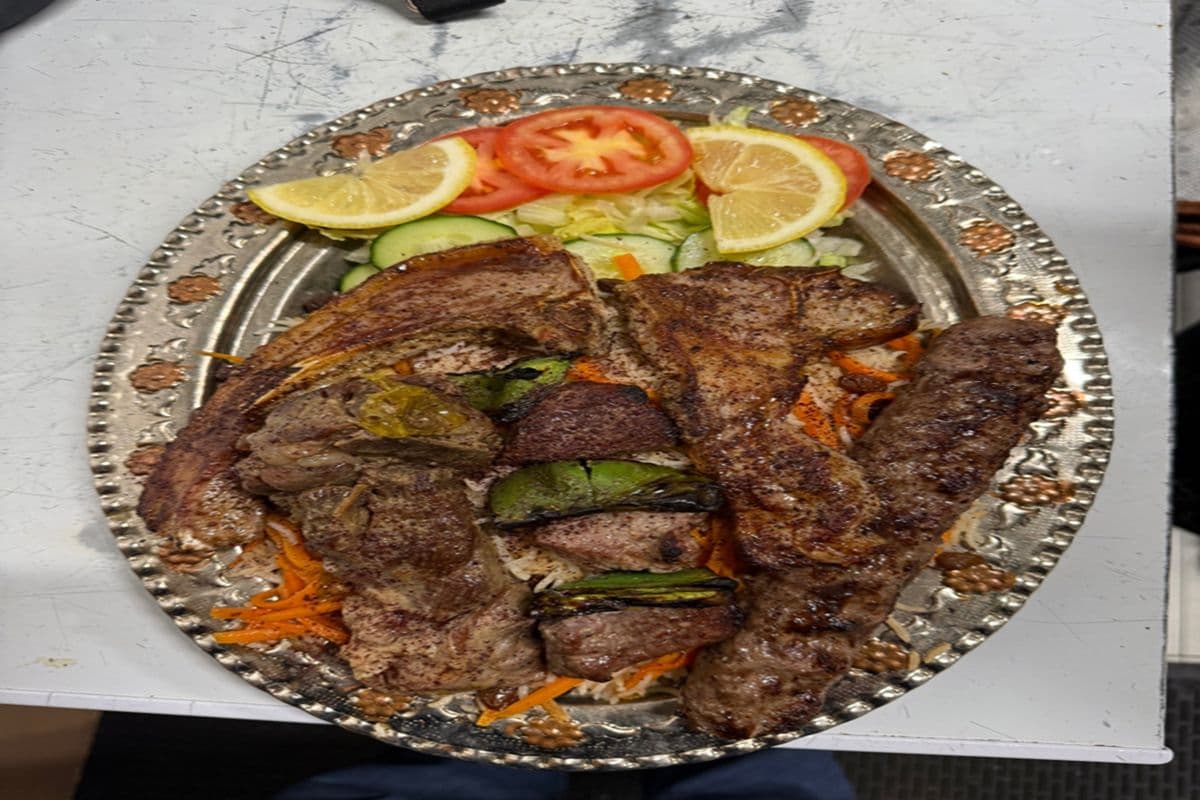 Chapli (Beef) Kabab meal