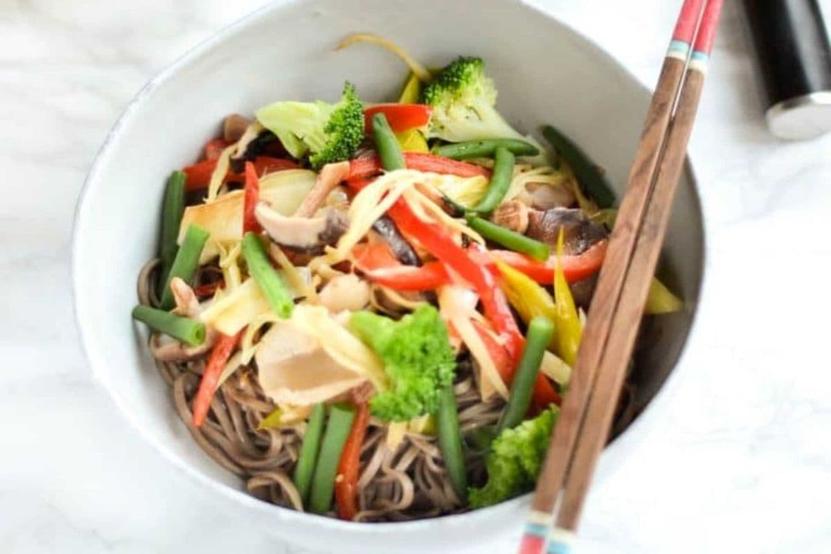 Soba Noodles with Stir Fried Vegetables