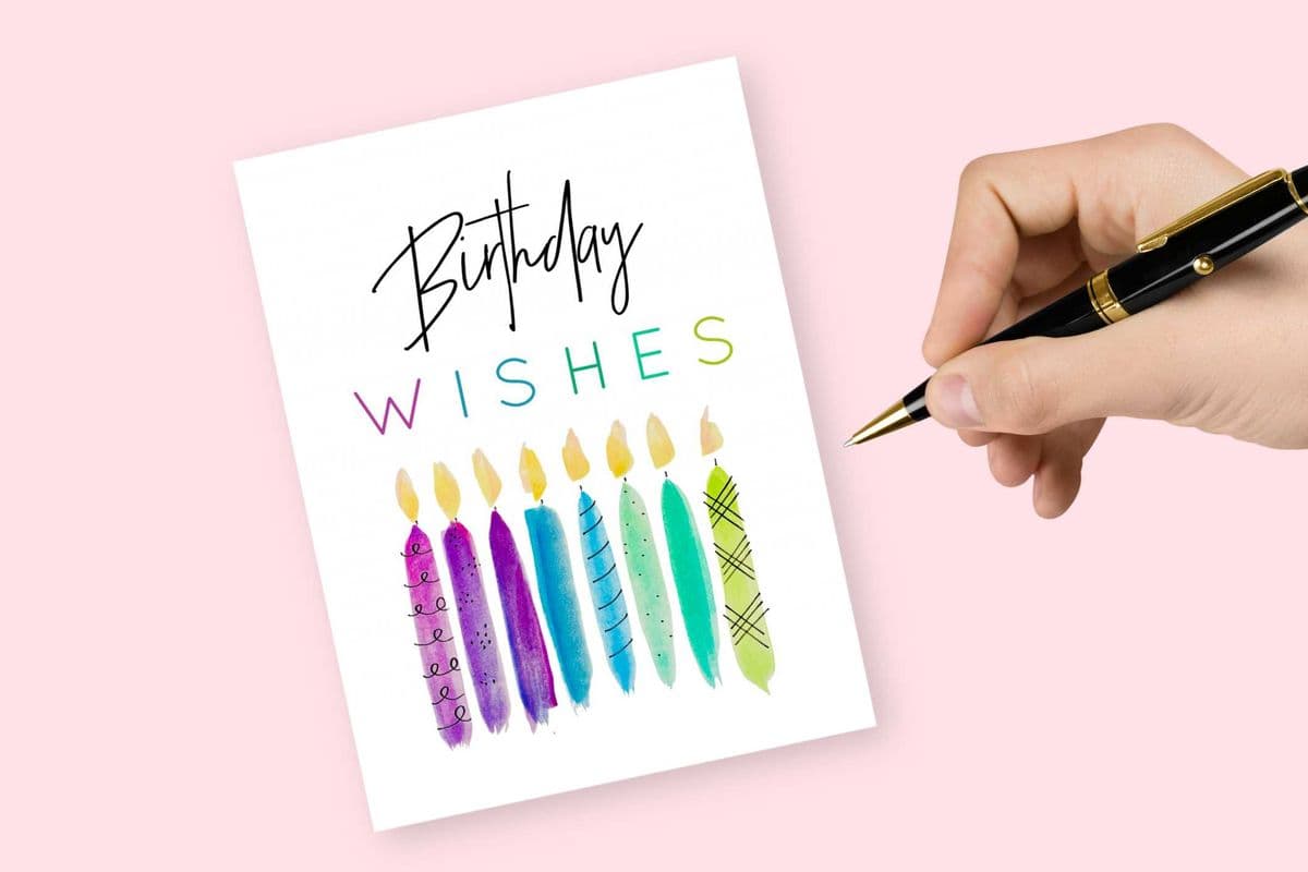 Birthday Card - Candles