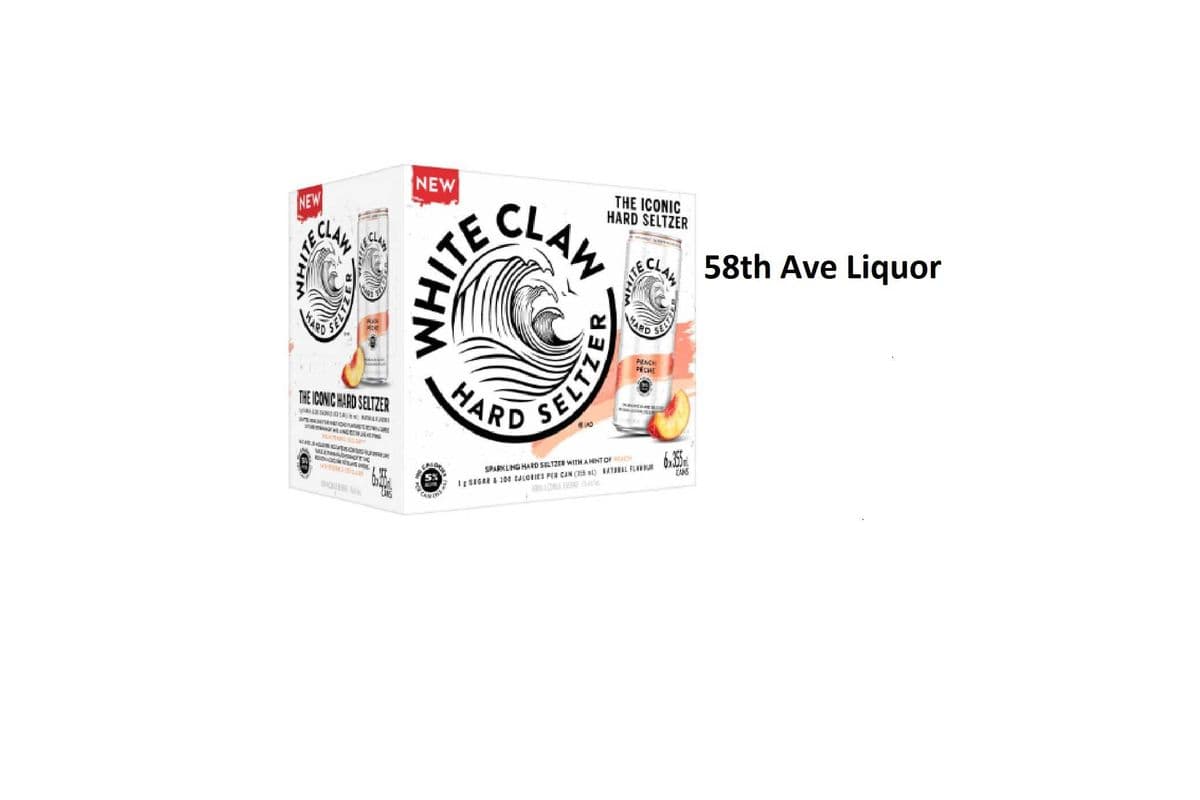 WHITE CLAW PEACH 6 CANS (1 x 6x355ML)