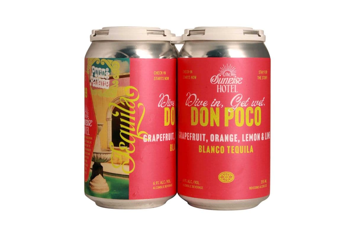 Sunrise Hotel Don Poco Grapefruit, Orange, Lemon & Lime Blanco Tequila (4 Cans) (1 x 4x355ML)