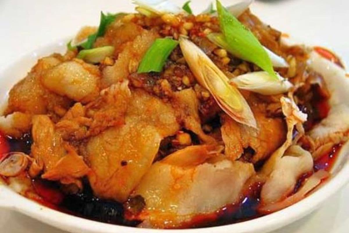 Sliced Pork with Garlic and Peppers (Hot)