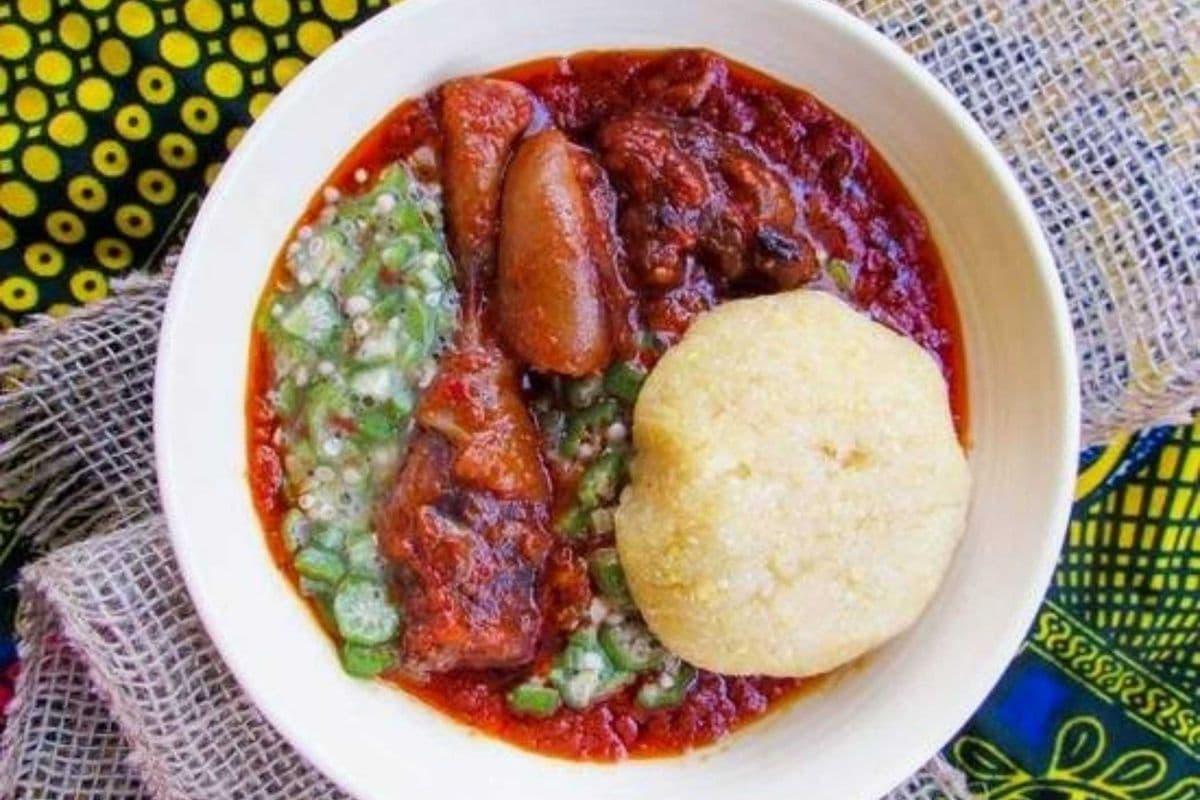 Okra and tomato based stew