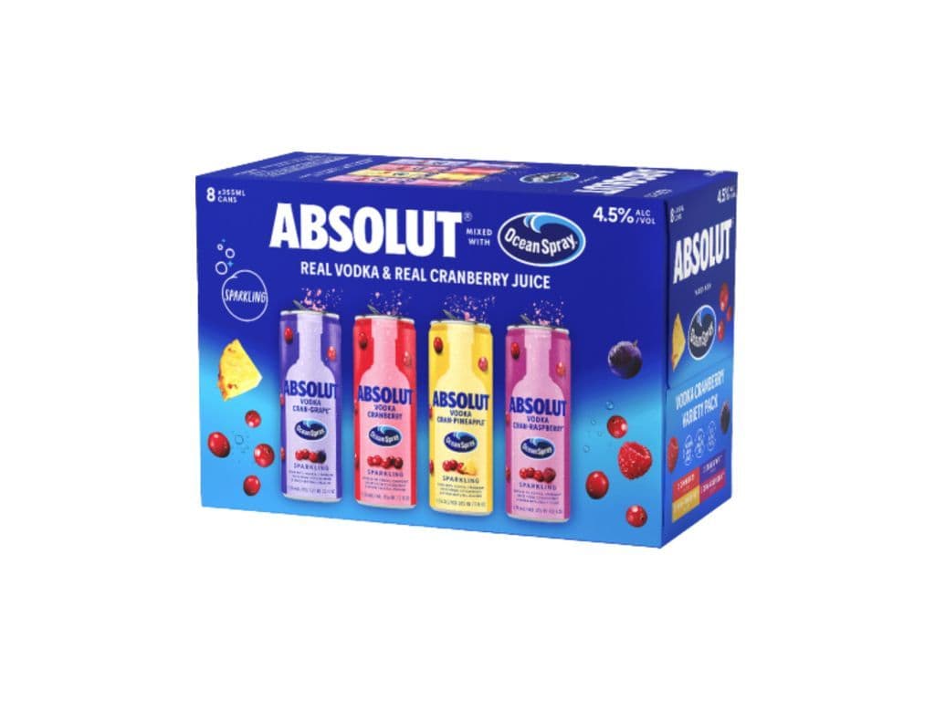 Absolut Ocean Spray Variety Pack (8x355ml)