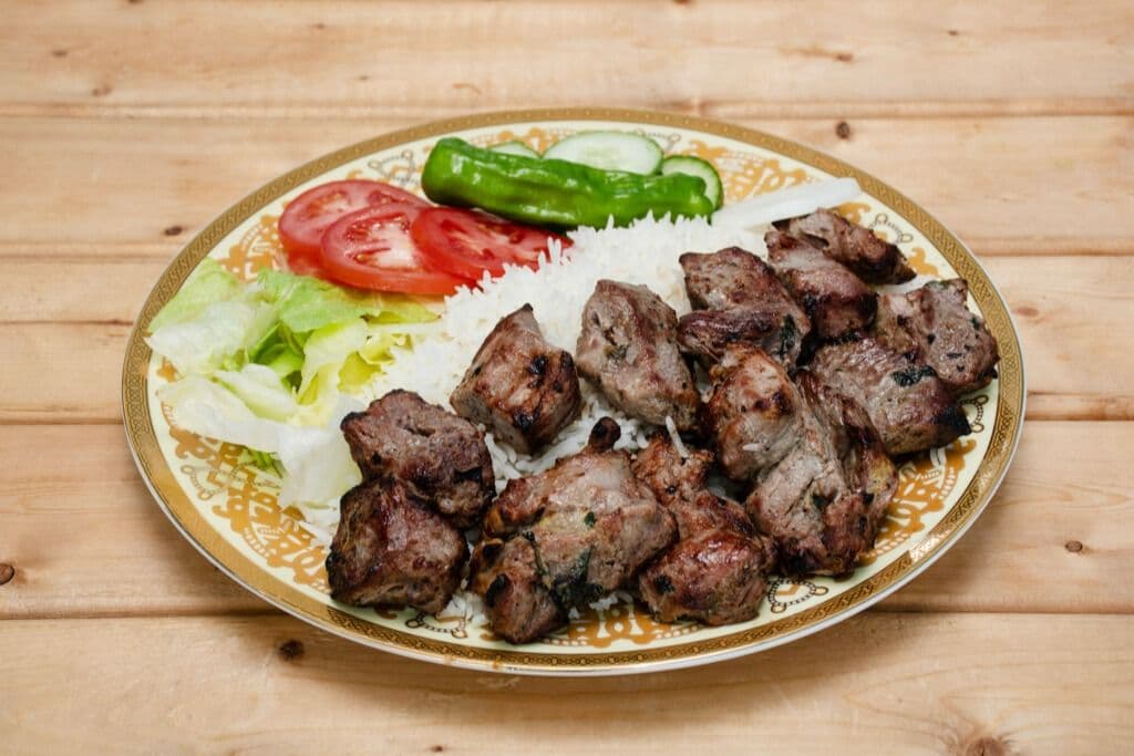 (#5) Sultan (Shami and Tikka) Kabob Meal