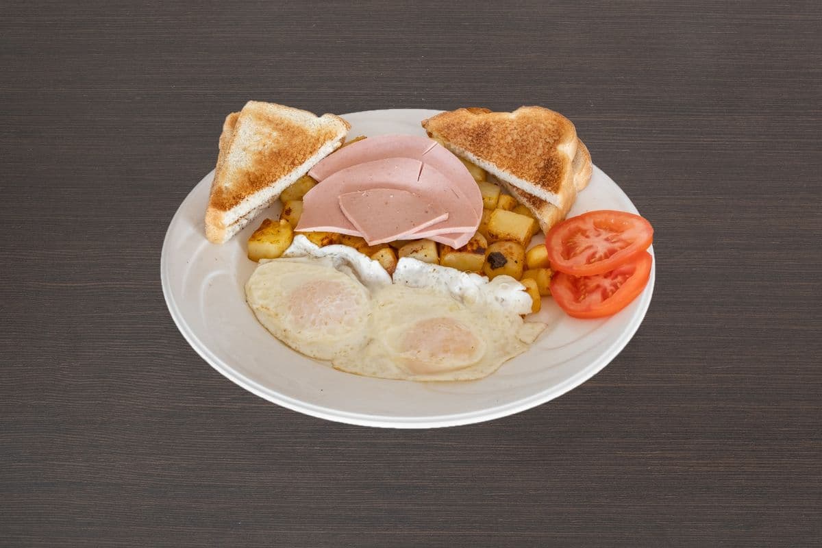 Deux oeufs avec choix de viandes