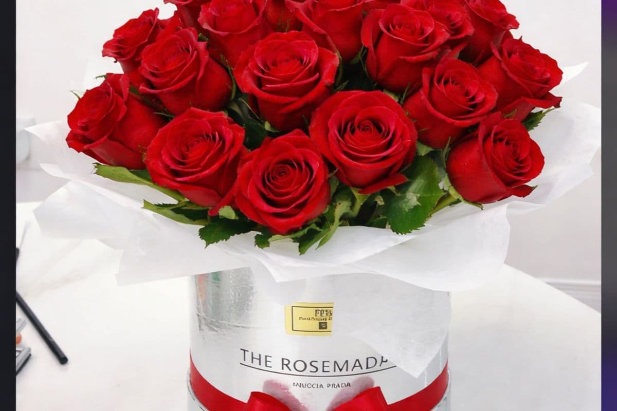 Beautiful box filled with roses