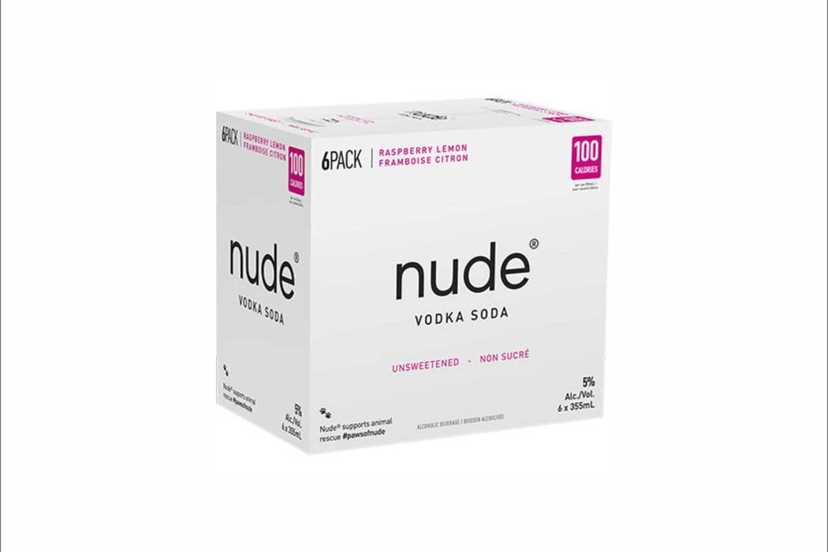 Nude Vodka Soda Raspberry Lemon (6-Pack) (6 x 355ml)