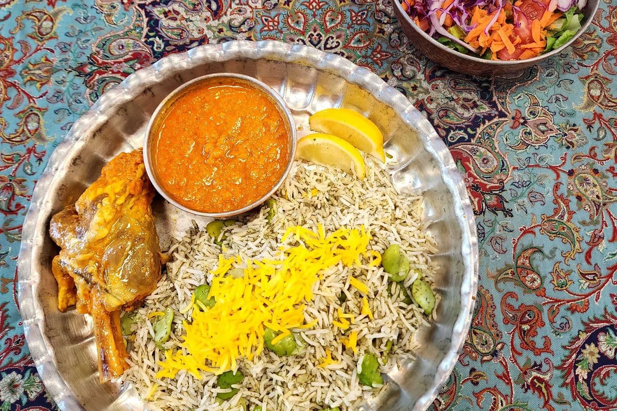 Baghali Polo with Lamb Shank