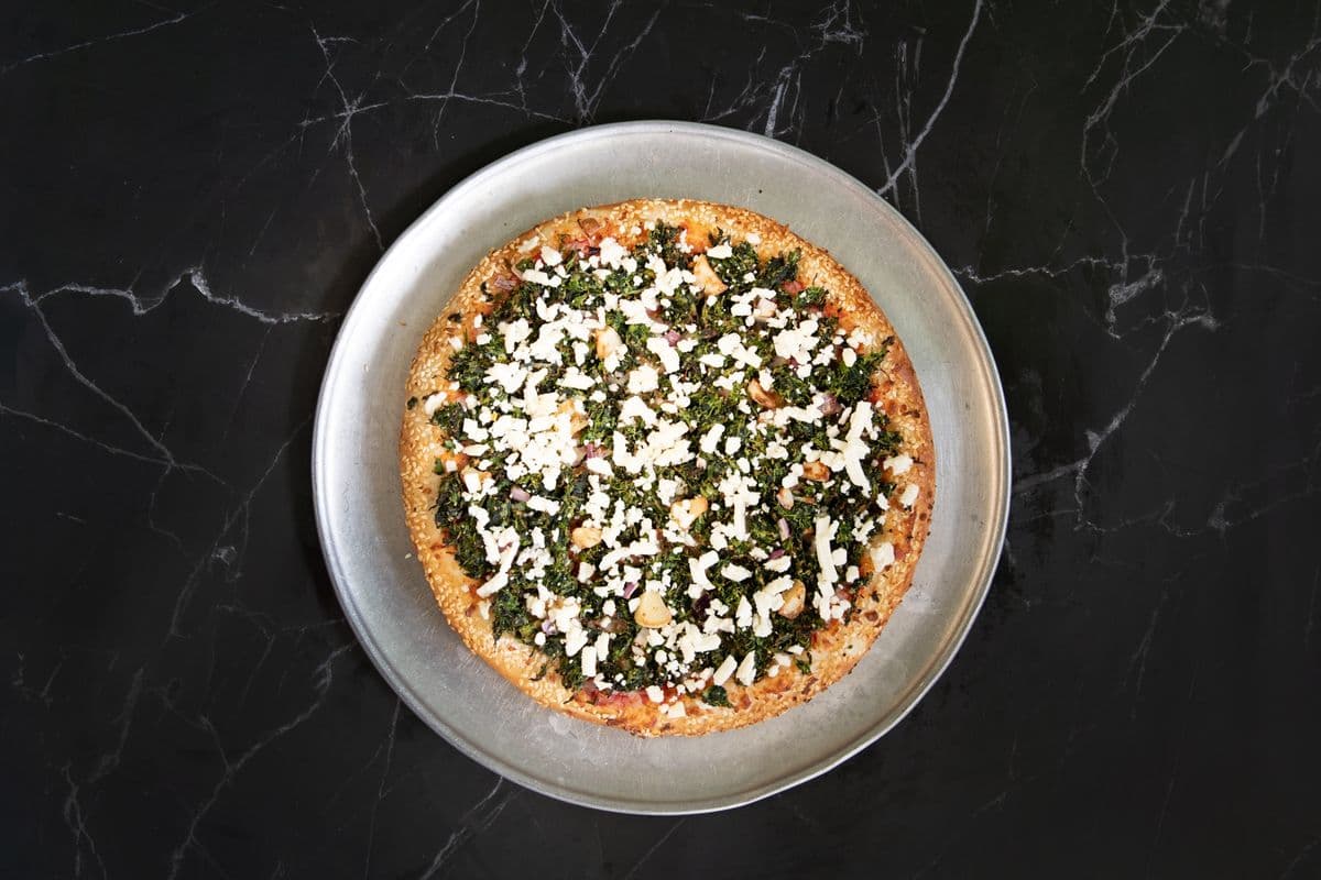 X-Large Spinach Feta Pizza