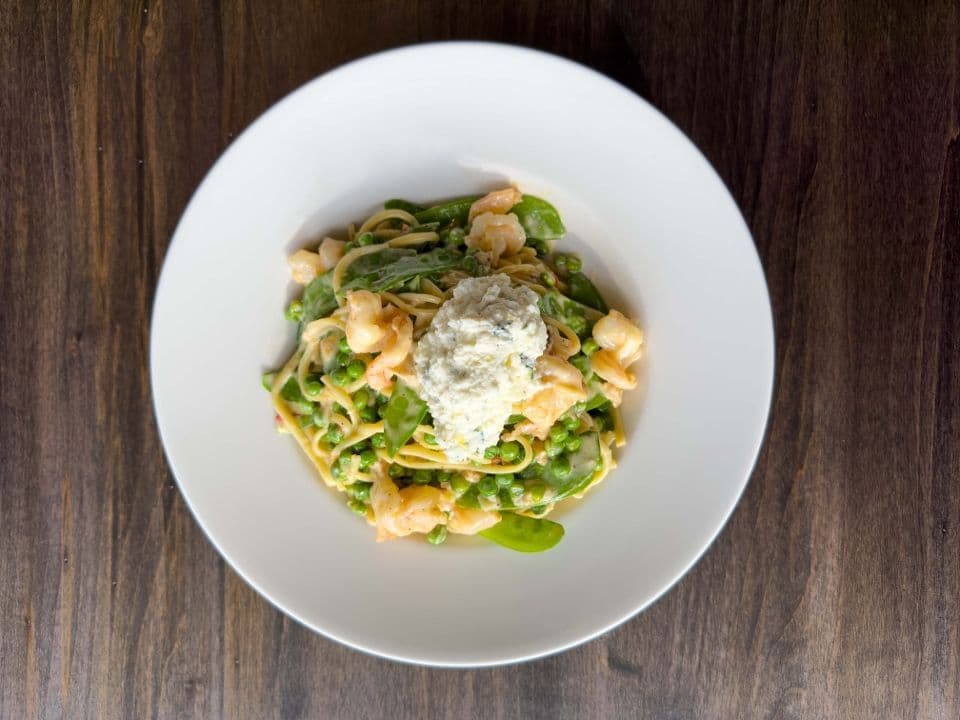 Lemon Ricotta Shrimp Linguine