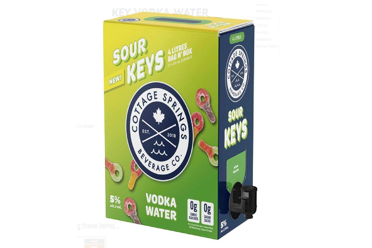 Cottage Springs Vodka Water Candy Keys (1 x 4L box)